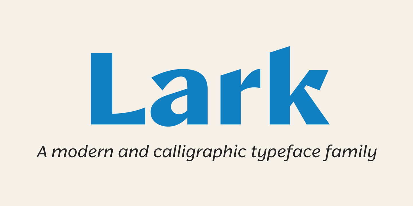 Пример шрифта Lark #1